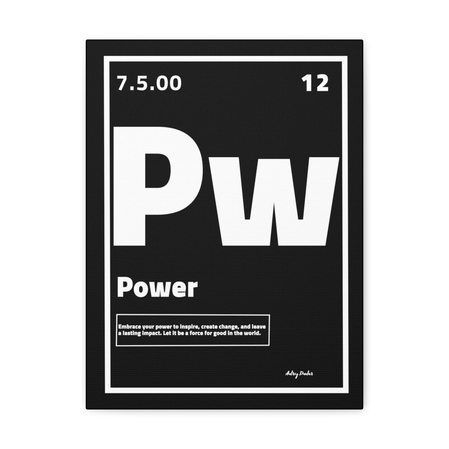 Periodic Element Power (Black) - Wall Art