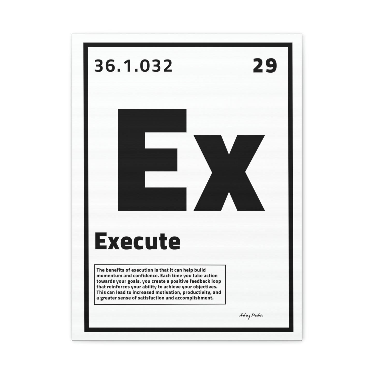Periodic Element Execute (White) - Wall Art