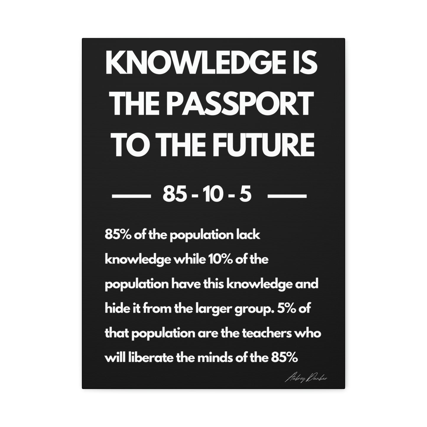 Knowledge is the Passport to the Future - Wall Art