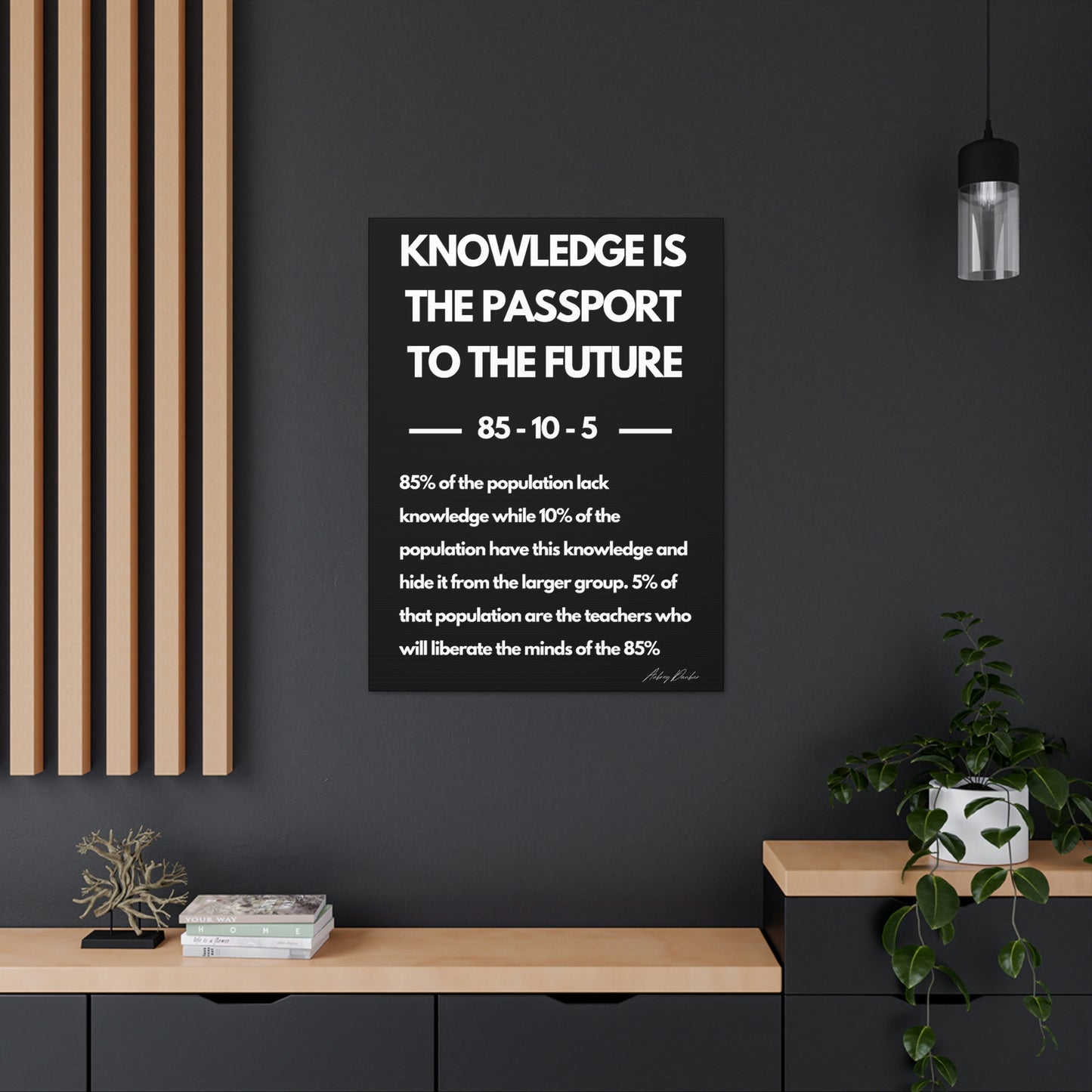 Knowledge is the Passport to the Future - Wall Art